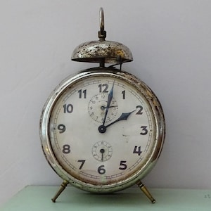 Antique German Alarm Clock Junghans Retro Clock Working Old Alarm Clock Mechanical Vintage Clock Collectible