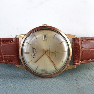 Vintage Men's Watch Creation-17rubis,Gold plated watch,Swiss made watch,Vintage Men's Wrist Watch,Collectible watch,Mechanical watch