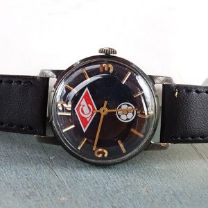 Rare Russian watch Pobeda,Vintage Men's watch,Retro watch,Wristwatch,Mechanical wrist watch,Working watch,Old watch,USSR,Soviet watch