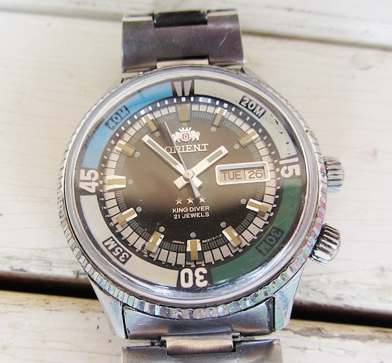 Rare Vintage Orient King Diver Automatic 21 Jewel… - image 8