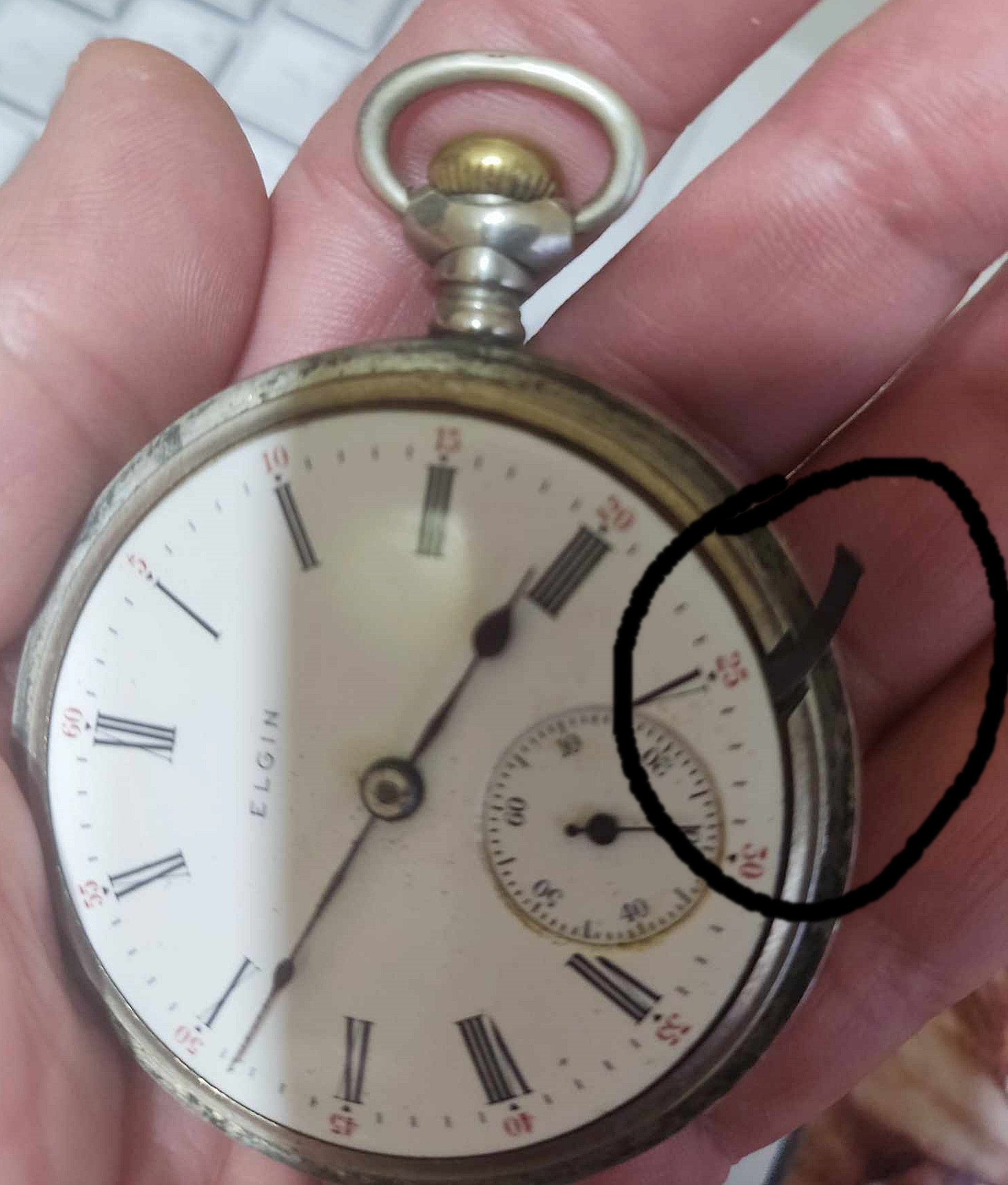 希少なアンティーク懐中時計 Elgin 1907s、動作状態、モデルハンター