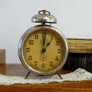 Rare Antique German Alarm Clock Haller, Vintage Alarm Clock Working, Mechanical Clock-1920, Retro clock, Old Clock ,Collectible Clock