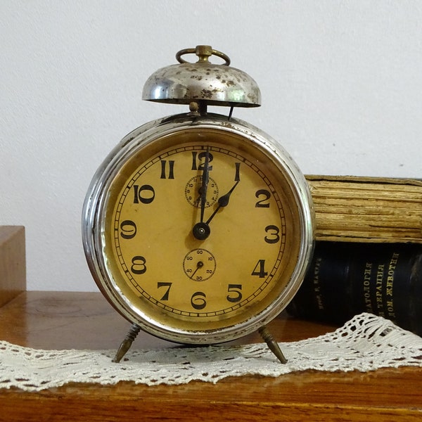 Rare Antique German Alarm Clock Haller, Vintage Alarm Clock Working, Mechanical Clock-1920, Retro clock, Old Clock ,Collectible Clock