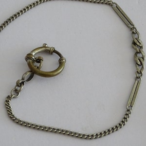 Vintage pocket watch chain,Silver tone chain,Antique watch chain,Chain for pocket watch,Pocket watch holder,Vintage jewelry