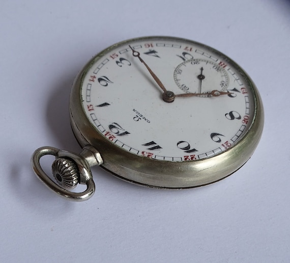 オメガ 懐中時計 ヴィンテージ OMEGA オメガ 懐中時計 純正チェーン シルバー ヴィンテージ