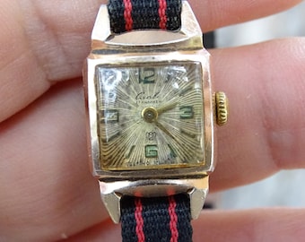 Rare Vintage Ladie&#39;s watch Slava-17jewels, Women&#39;s  wrist watch, Gold plated watch, Mechanical watch, Watch bracelet, Retro watch, Working