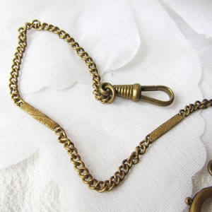 Unique Vintage pocket watch chain,Gold tone chain,Antique watch chain,Chain for pocket watch,Pocket watch holder,Vintage jewelry