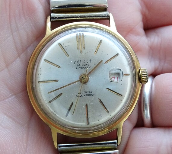Rare Vintage Reloj de Hombre Poljot de Luxe Automatico chapado en oro Trabajando Relojes de hombre rusos Reloj de lujo Reloj retro Reloj viejo a prueba de golpes Etsy Espana