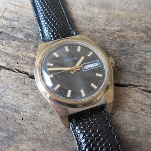 Russian watch Raketa Goldplated ,Vintage Men&#39;s watch,Retro watch,Wristwatch,Mechanical watch,Working watch,Old watch,USSR