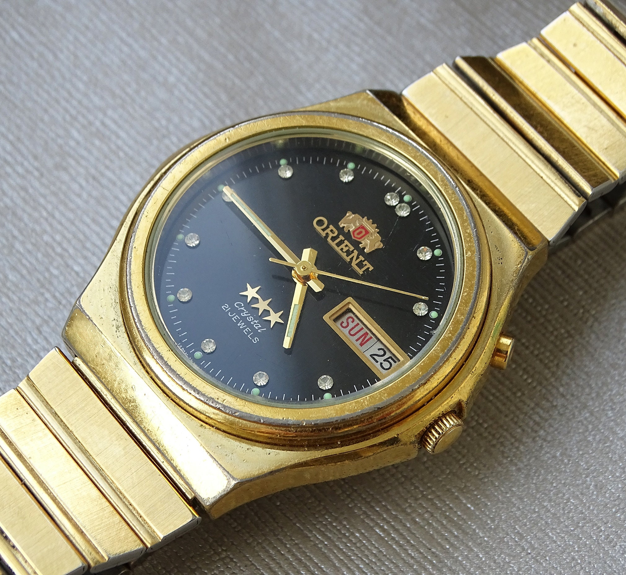 ヴィンテージ自動巻き腕時計 オリエント 21石 日本製腕時計 メンズ