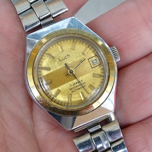Vintage Automatic Ladie&#39;s watch Luch, Vintage  women&#39;s watch Working, Mechanical wrist watch, Watch bracelet, Old watch