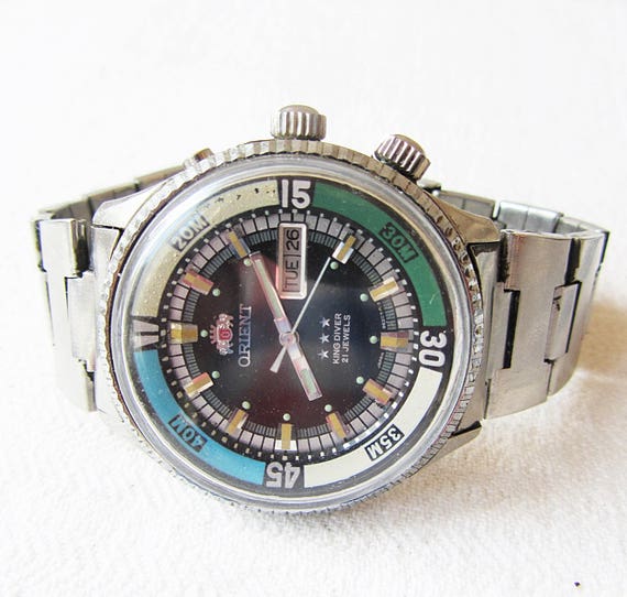 Rare Vintage Orient King Diver Automatic 21 Jewel… - image 4