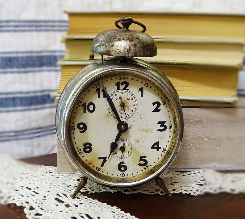 Antique German Alarm Clock Junghans, Vintage Alarm Clock, Working