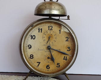 Rare AntiqueGerman Alarm Clock Gustav Becker-20s,Working clock,Retro clock,Collectible clock,Vintage clock,Old clock,Antique clock,Working