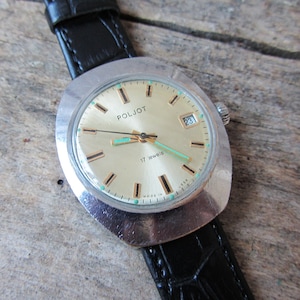 Vintage watch Poljot 17jewels ,Vintage Men's watch with date,Retro watch,Wristwatch,Rare watch,Mechanical  watch,Working watch,Old watch