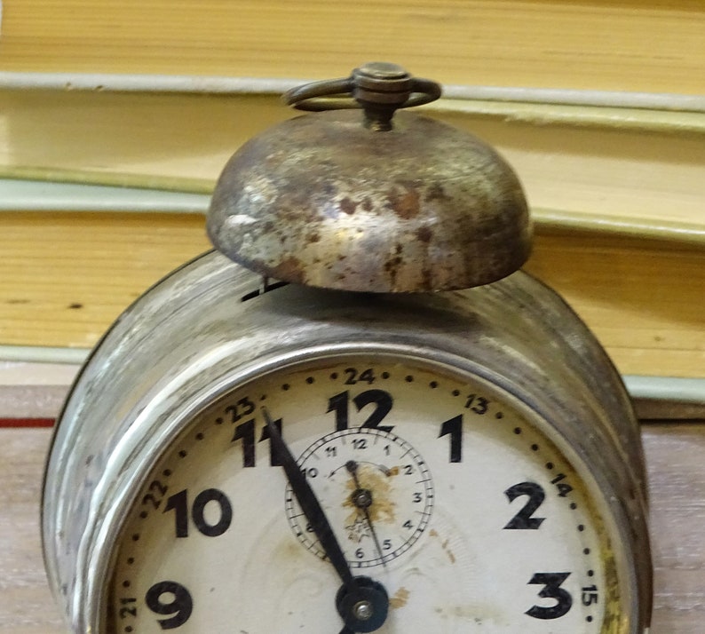 Antique German Alarm Clock Junghans, Vintage Alarm Clock, Working