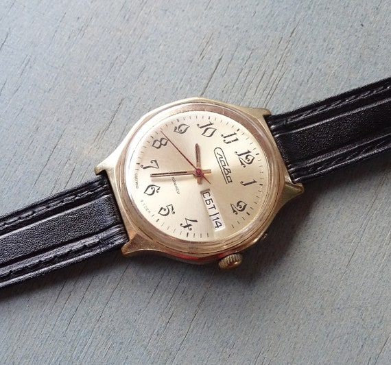 Russian watch Slava Goldplated-27jewels,Vintage M… - image 4