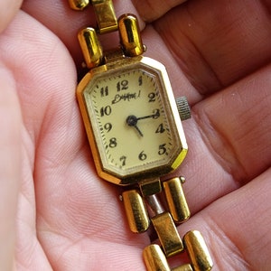 Rare Vintage Ladie&#39;s watch Vimpel, Russian women&#39;s watch, Mechanical wristwatch, Watch bracelet, Retro watch, Working,Gold watch