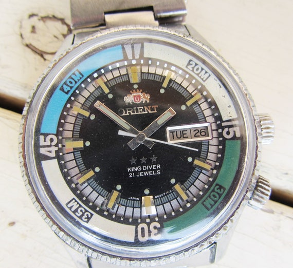 Rare Vintage Orient King Diver Automatic 21 Jewel… - image 6