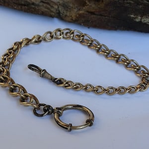 Vintage pocket watch chain,Silver tone chain,Antique watch chain,Chain for pocket watch,Pocket watch holder,Vintage jewelry