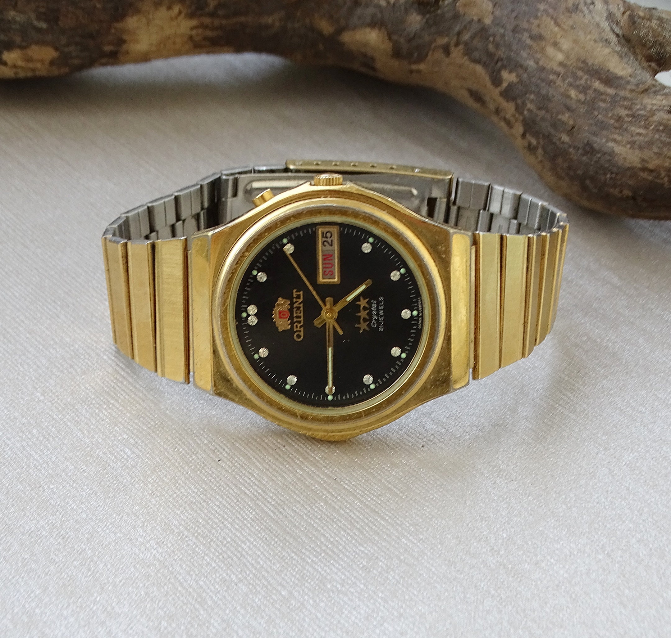 オリエント　自動巻時計　ビンテージ時計 ヴィンテージ自動巻き腕時計 オリエント 21石 日本製腕時計 メンズ