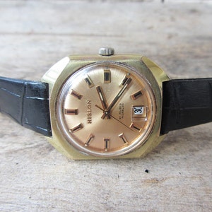 Ultra Rare Swiss made watch Hislon-21jewels,Goldplated,Incabloc,Working,Men&#39;s wristwatch,Retro watch,Collectible watch,Old vintage watch