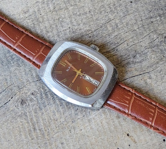 Rare Russian Watch Slava with Date and Day Vintag… - image 4