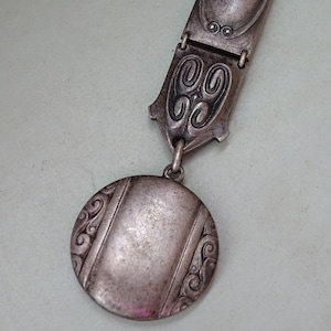 Antique pocket watch chain, Vintage pocket watch fob, Antique jewelry, Chain for pocket watch,Pocket watch holder, Silver