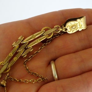 Unique Vintage Pocket Watch Chain, Gold Tone Chain, Antique Watch Chain, Chain for Pocket Watch,Pocket Watch Holder, Vintage Jewelry