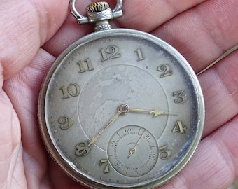 Rare Antique Pocket Watch Alpina, Swiss Made Watch Working, Men's Pocket Watch, Retro Watch, Mechanical Old Watch, Men's Watches 1920s