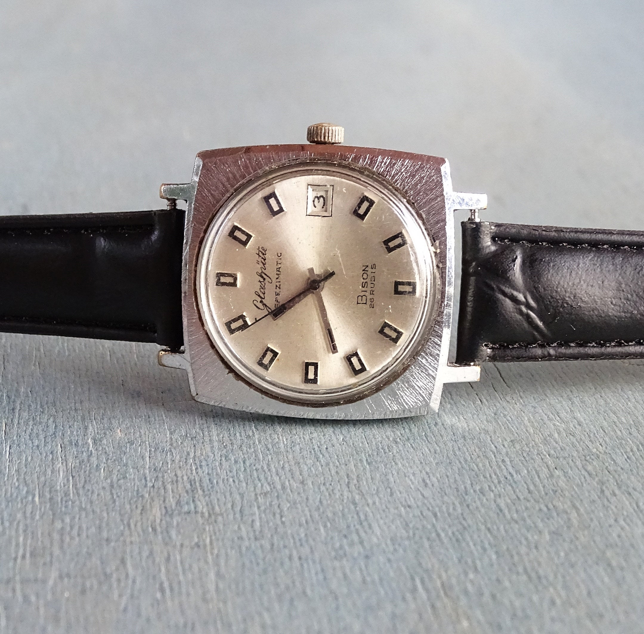 zegarek glashutte spezimatic 26 rubis bison