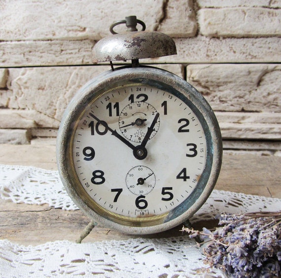 Antique German Alarm Clock Vintage, Old Alarm Clock