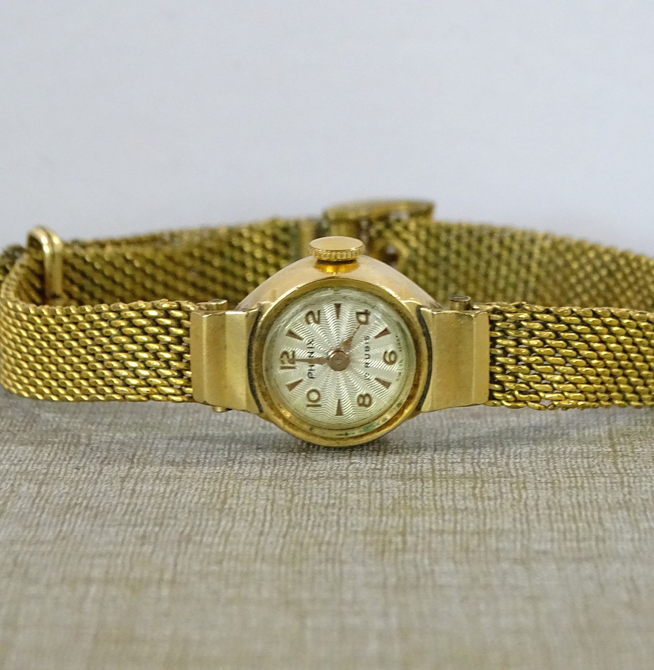 Montre Chilex Plaqué Or Vintage Pour Femme - Mécanique, Occasion En Très Bon état, Bracelet Plaqué Or