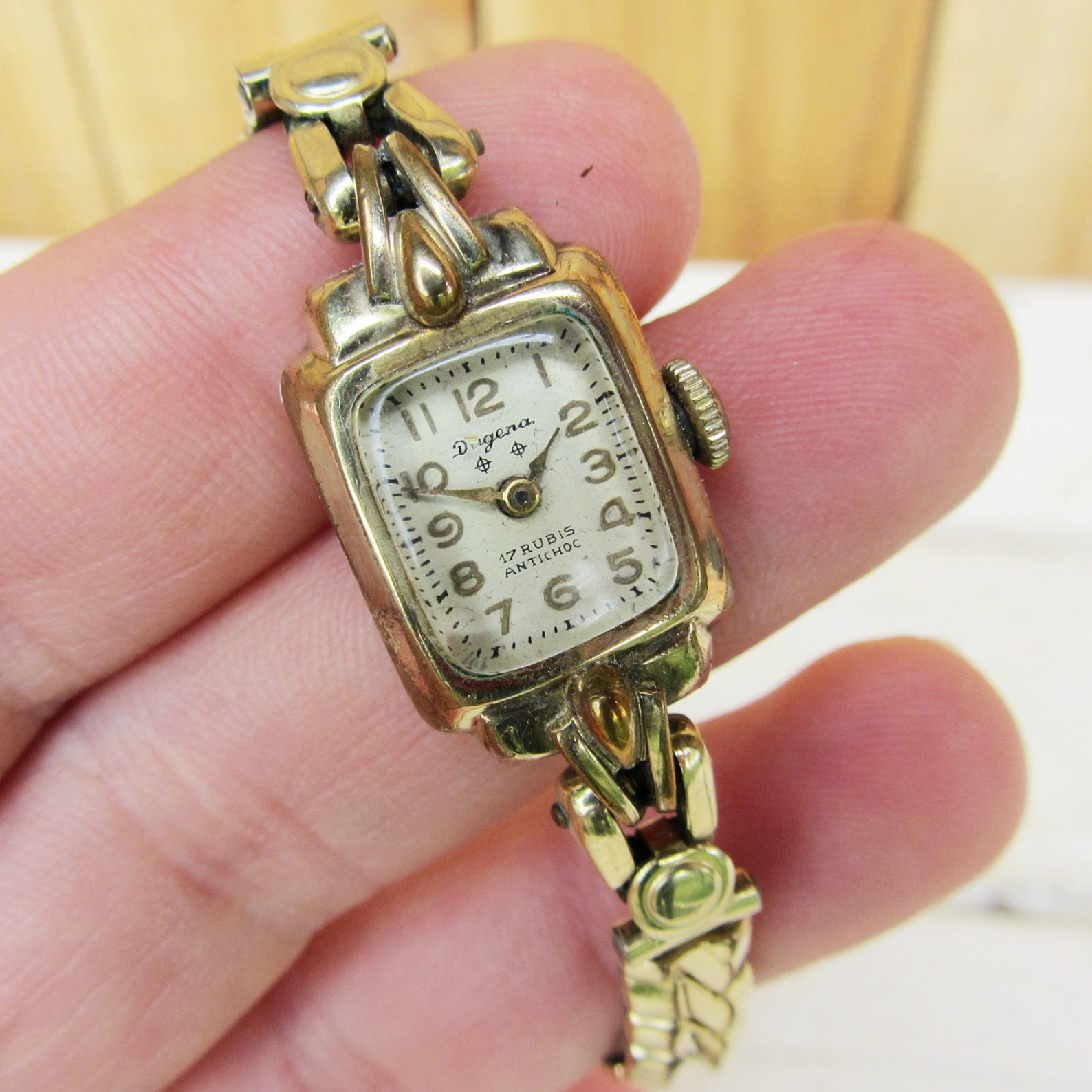 Vintage Swiss Made Ladies Watch Dugena17jewels Goldplated Etsy