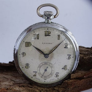 Rare Vintage  Swiss Made pocket watch Xandro, Working men&#39;s watch,Antique pocket watch, Retro watch, Old watch, Mechanical watch