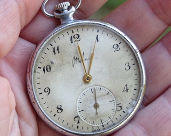 Vintage  Pocket Watch Molnia,Men's Pocket Watch,  Working, Vintage Mechanical Watch, Retro Watch, Molnija pocket watch, Collectible watch