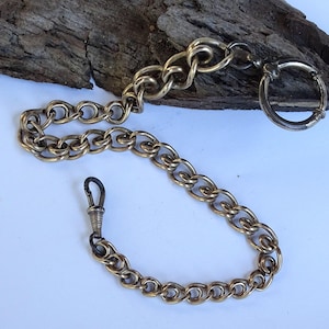 Vintage pocket watch chain,Gold tone chain,Antique watch chain,Chain for pocket watch,Pocket watch holder,Vintage jewelry,Unique watch chain