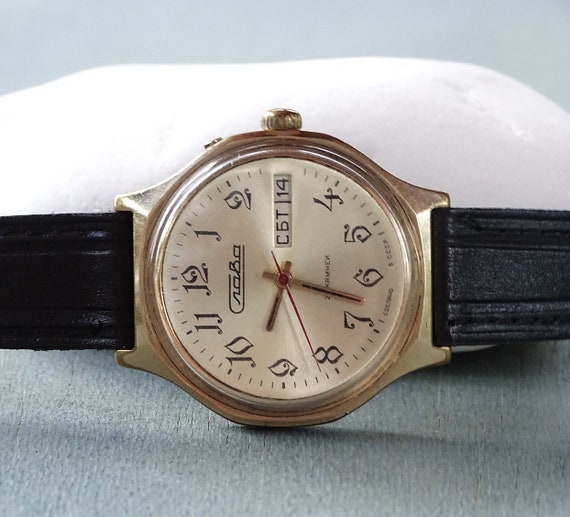 Russian watch Slava Goldplated-27jewels,Vintage M… - image 5
