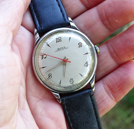 Vintage Swiss Made Watch Doxa Mens Wrist Watch Retro Watch Working Mechanical Watch Old Watch Antimagnetic Swiss Watch Collectible Etsy