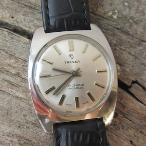 Swiss Made Watch Tressa-17 Jewels,men's Wrist Watch,waterresistant