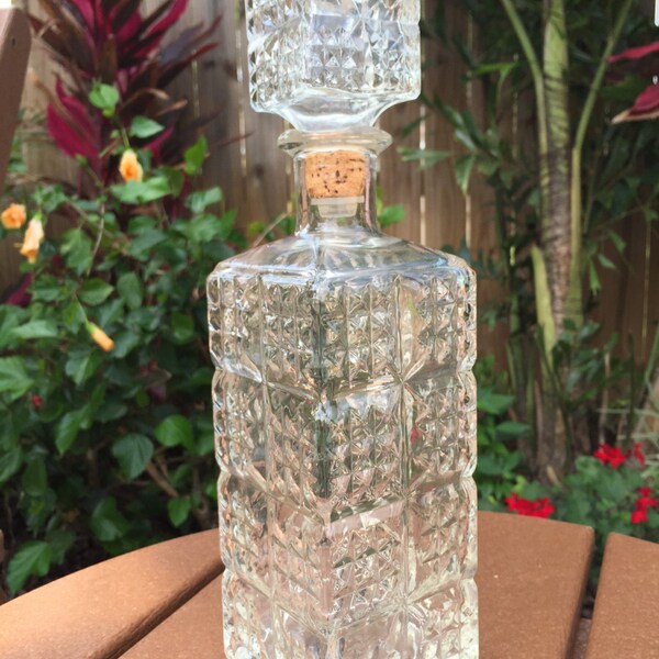 Vintage Liqour Decanter/ Thatcher Manufacturing Co  "Federal Law Forbids Sale or re-use of This Bottle" FREE SHIPPING