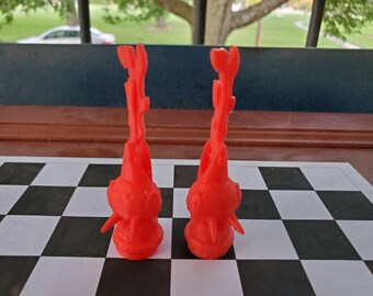 Boxing Themed 3D Printed Recycled Material Chess Board in 