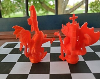 Boxing Themed 3D Printed Recycled Material Chess Board in 