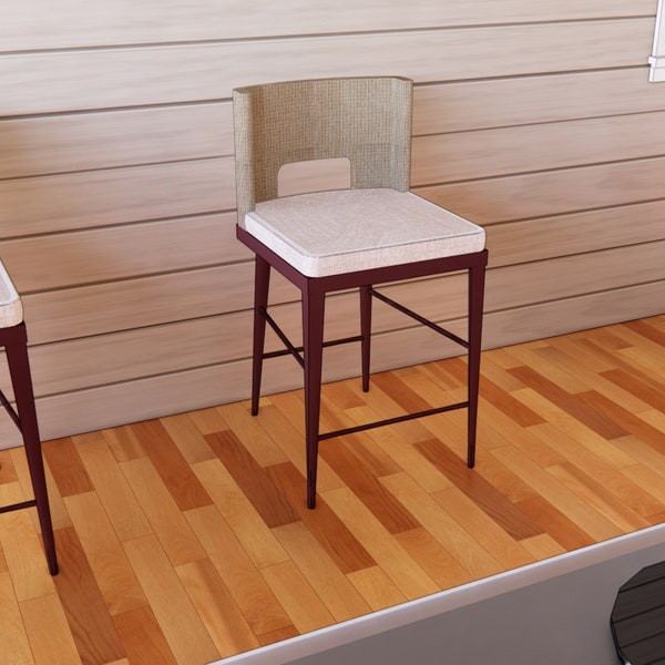 Straw Counter Stool - Revit Family File