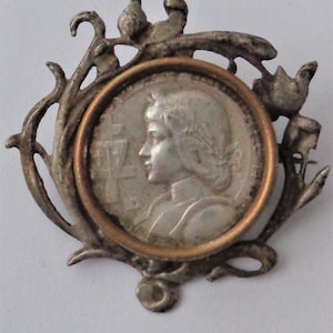 Gorgeous Old Brooch St. Joan of Arc
