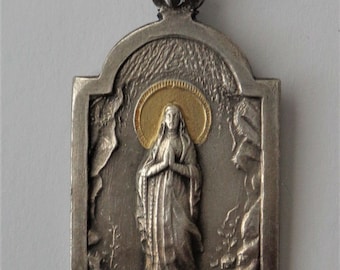 Gorgeous Vintage Medal Virgin Mary