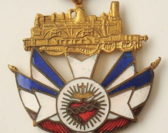 Vintage Sacred Heart of Jesus Catholic Religious Enamel Medal Italy - Etsy