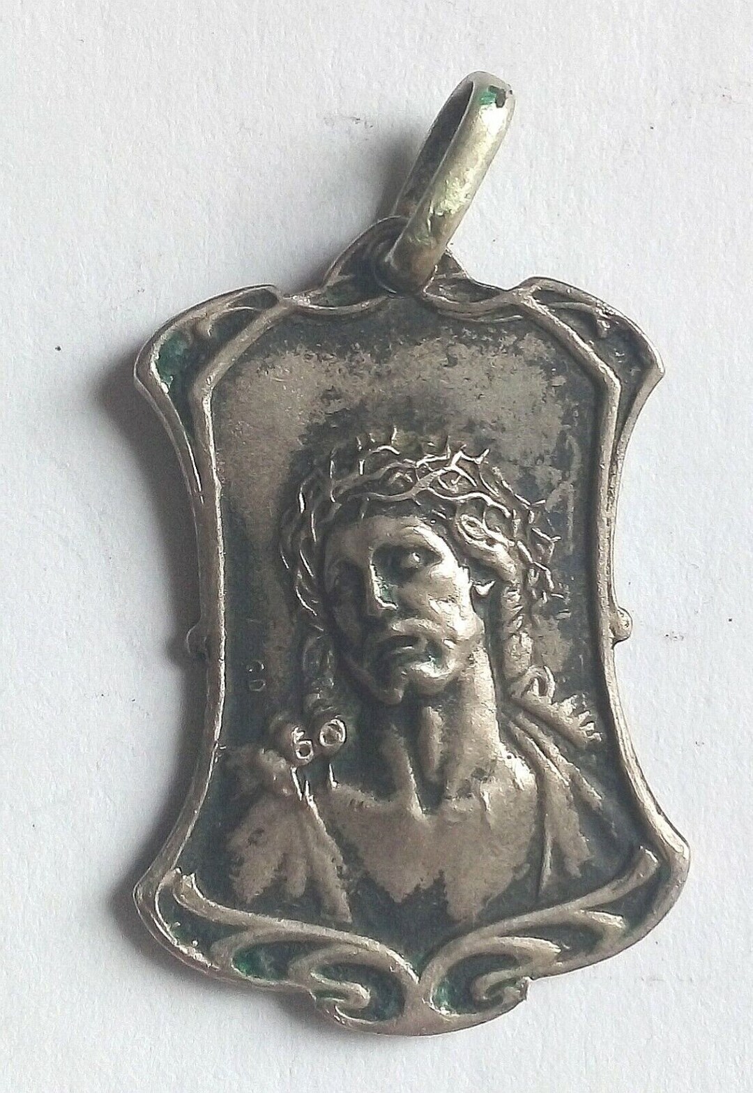 Old Religious Medal Jesus & Mary Etsy