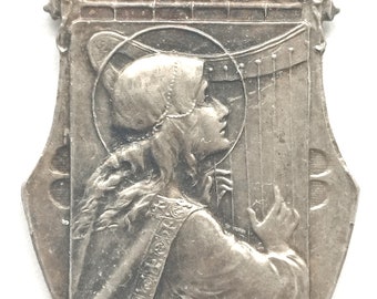 Antique Religious Medal St. Cecilia