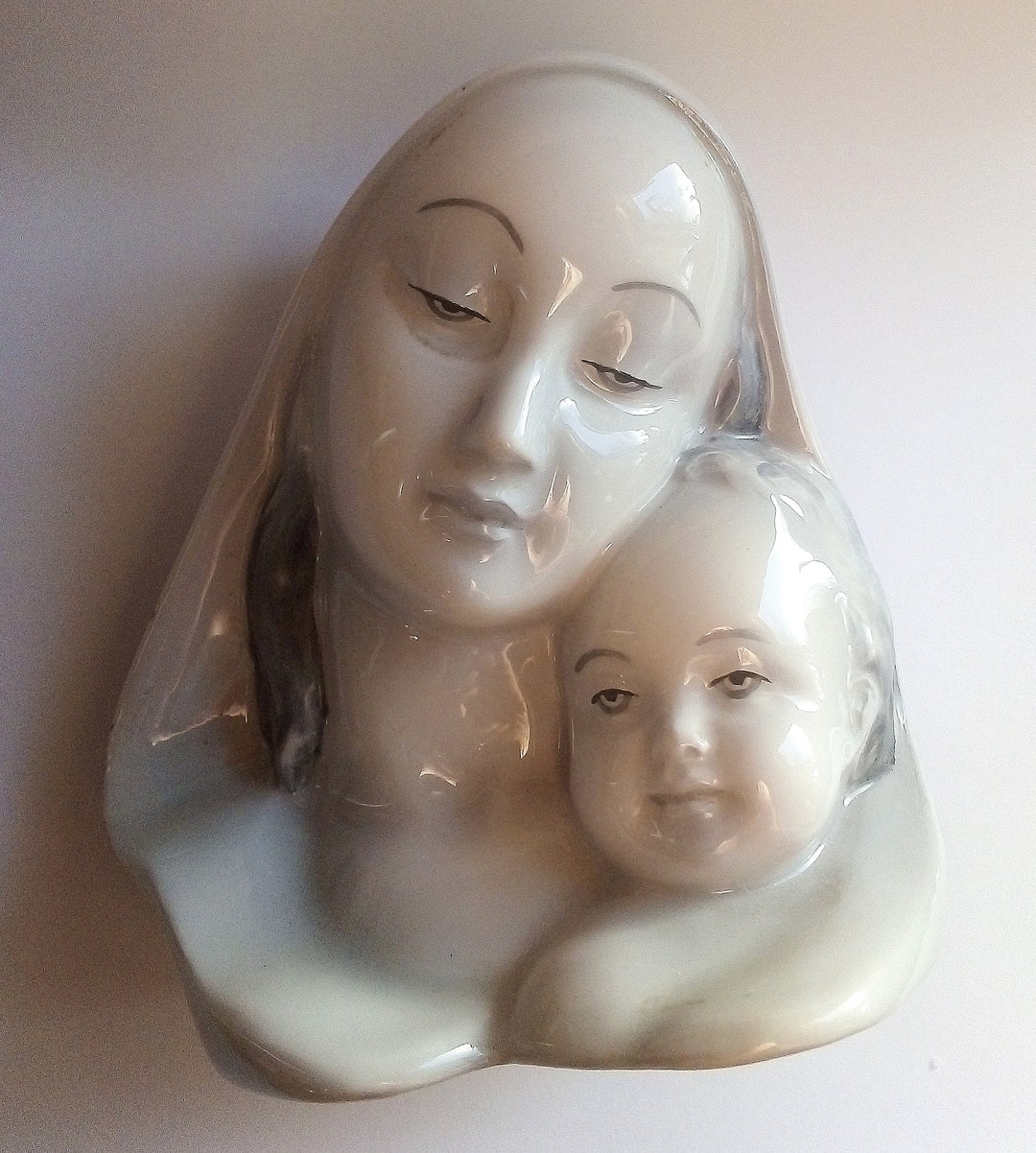 Vintage Religious Statue Mother and Child Etsy
